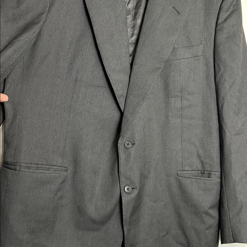 Canali Pure Wool Gray Suit Blazer Jacket Mens Size 56R US 46R‎ Work Business